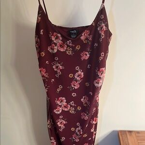 Rue21 Burgundy Floral Dress
